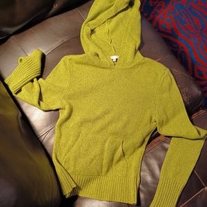 VINCE Cashmere hoodie Size XS marled green chartreuse